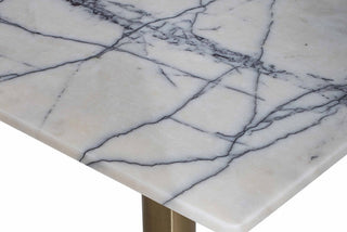 Antarctica Square White Marble Dining Table