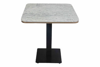 Lunari Round White Marble Dining Table