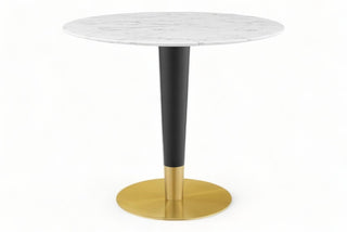 Aphrodite Round White Marble Dining Table