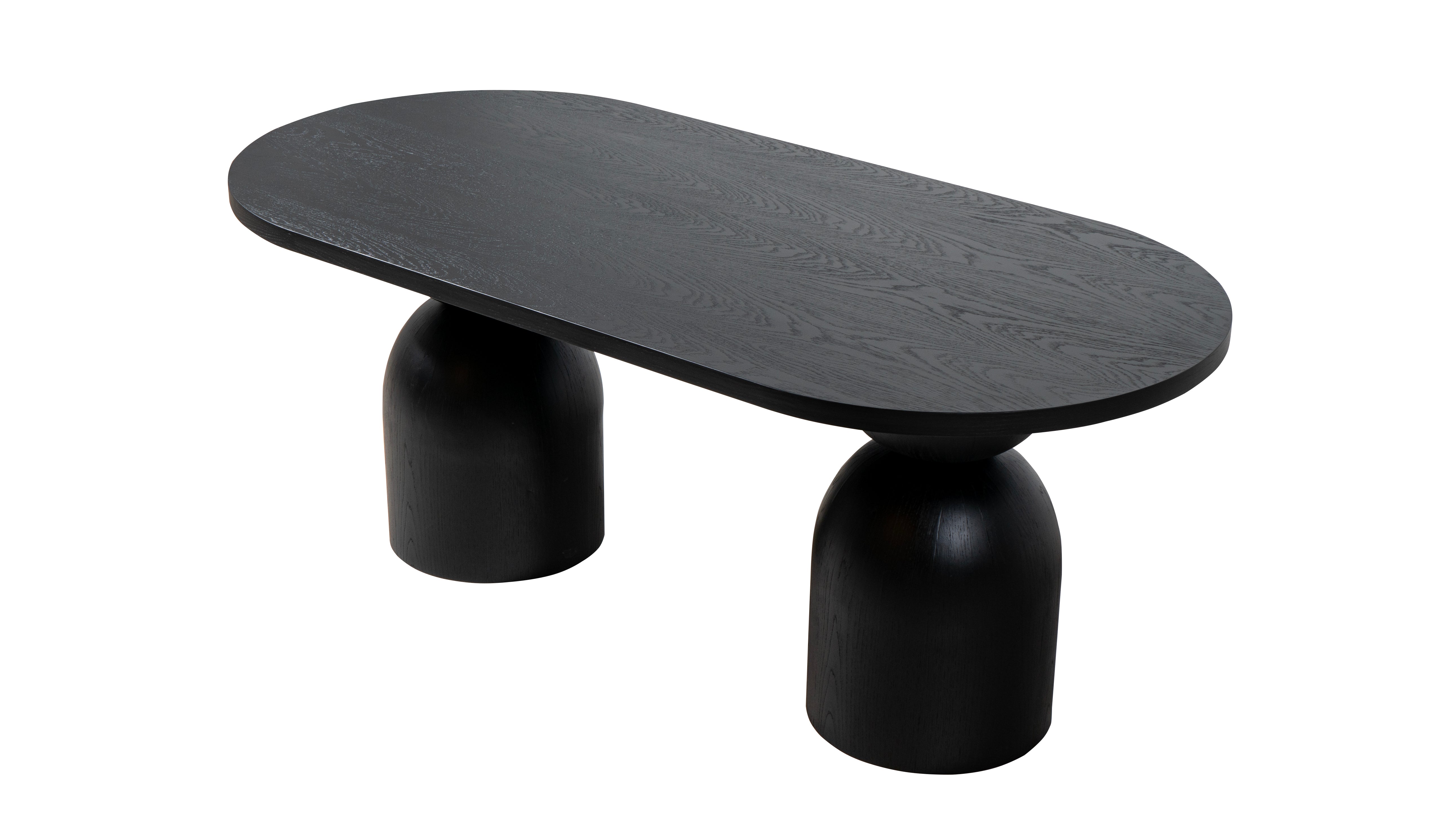 Luna Black Oval Dining Table