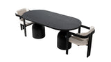 Luna Black Oval Dining Table