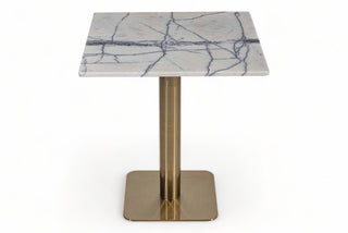 Antarctica Square White Marble Dining Table