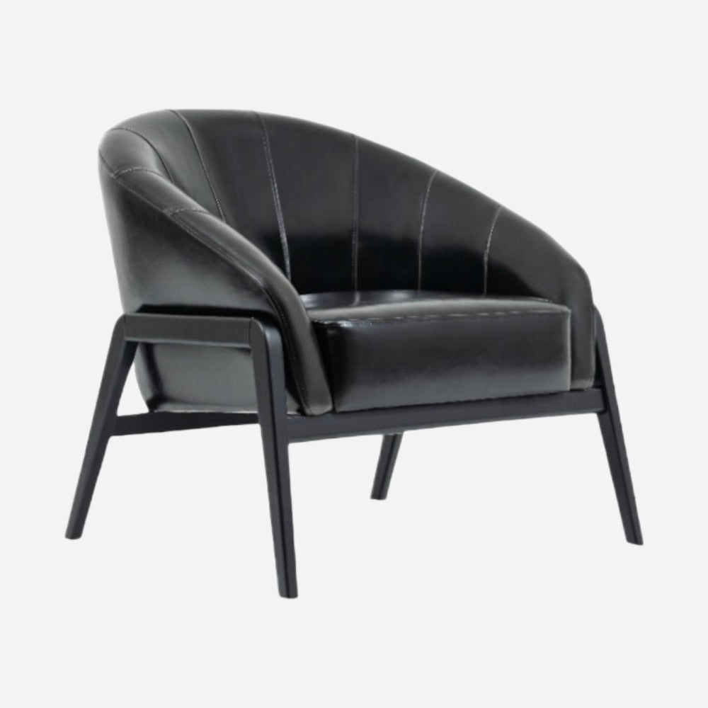 Loft Black Accent Leather Armchair