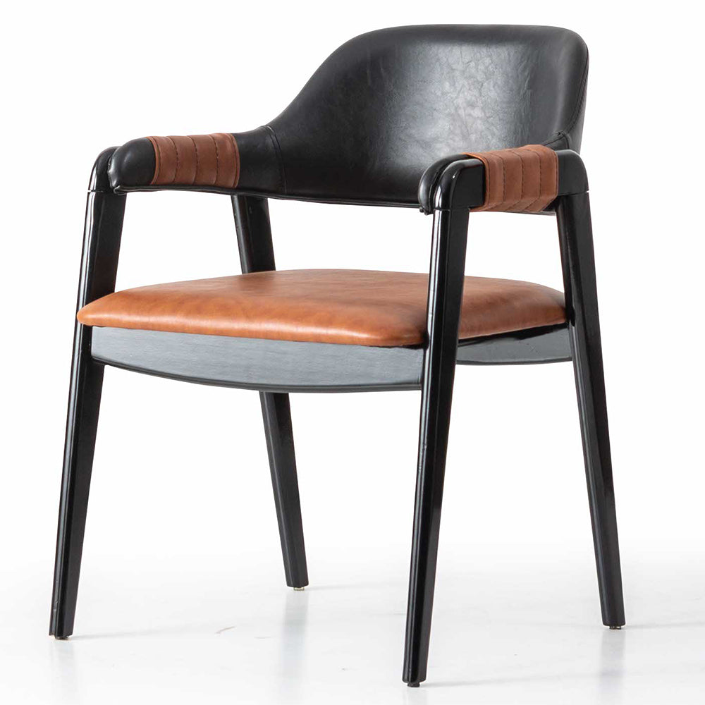 Marla crna kožna stolica