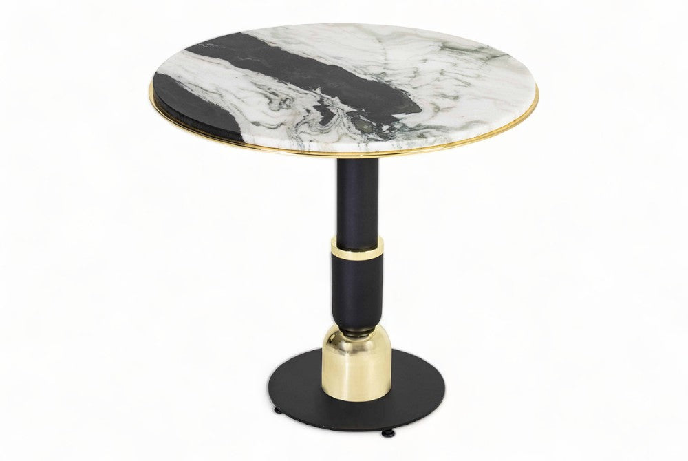 Table de salle à manger ronde en marbre Penumbra