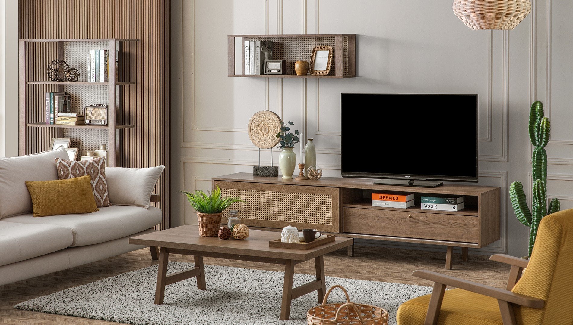 Rattan televizor vahidi