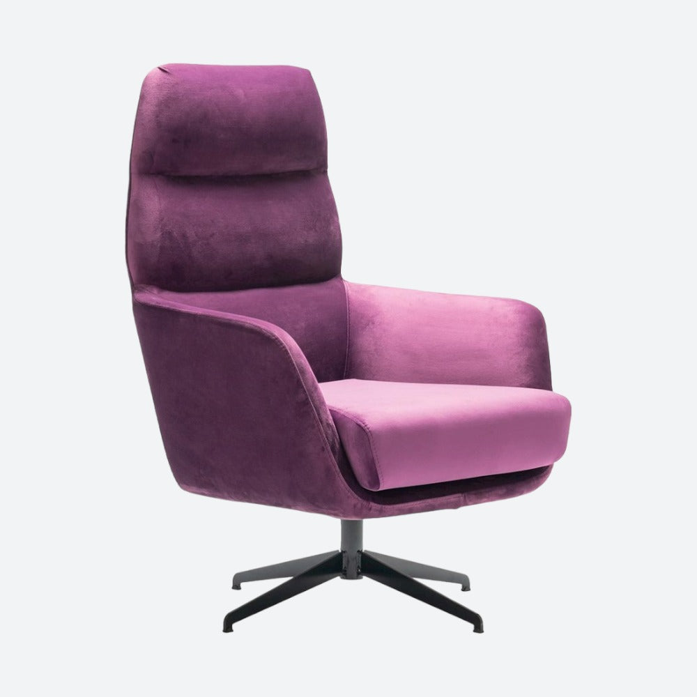 Purple swivel accent chair hot sale