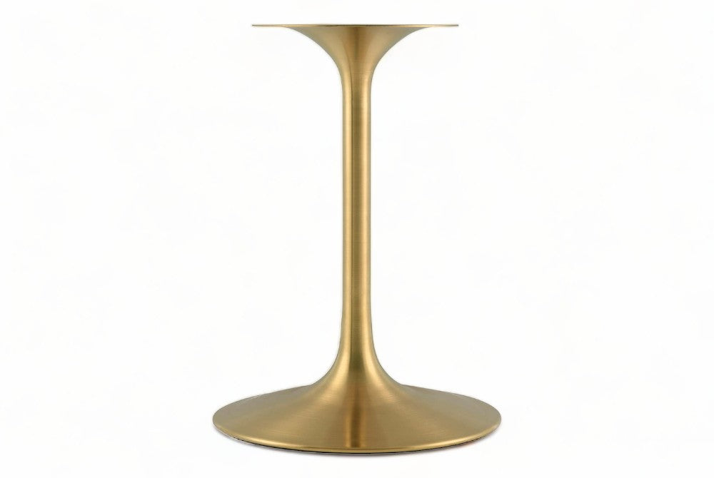 Okrugli blagovaonski stol od bijelog i zlatnog mramora Crillion