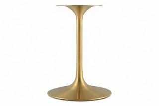 Круглый обеденный стол из белого и золотого мрамора Crillion