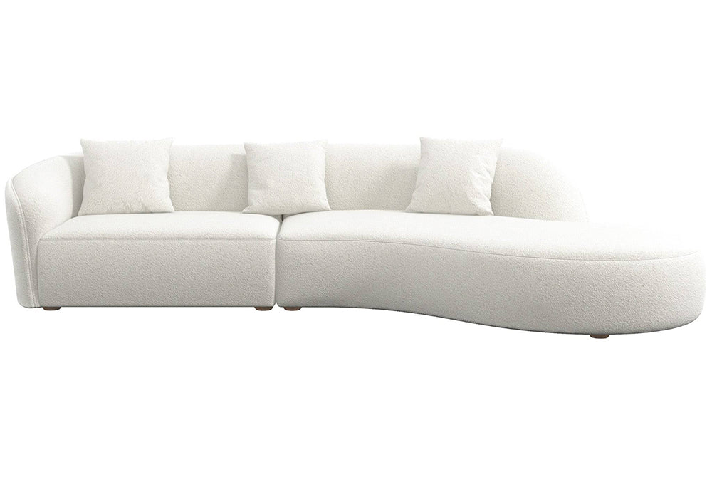 Böjd Boucle soffa