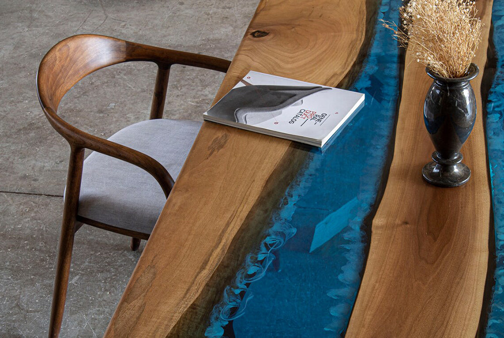 River Resin Dining Table