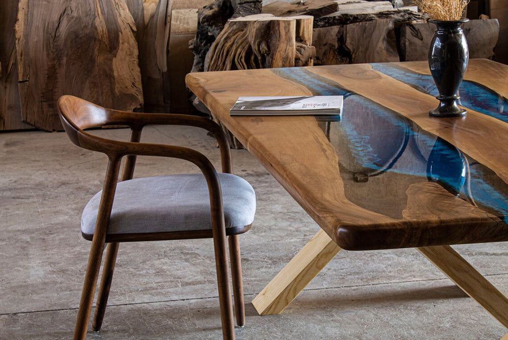 River Resin Dining Table