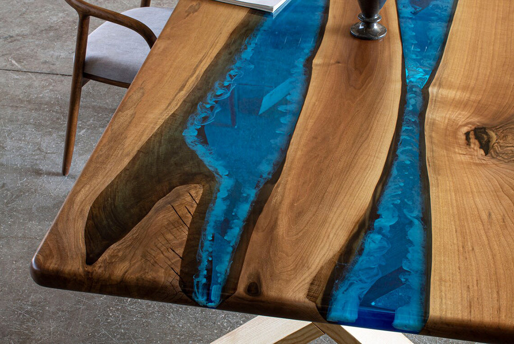 River Resin Dining Table