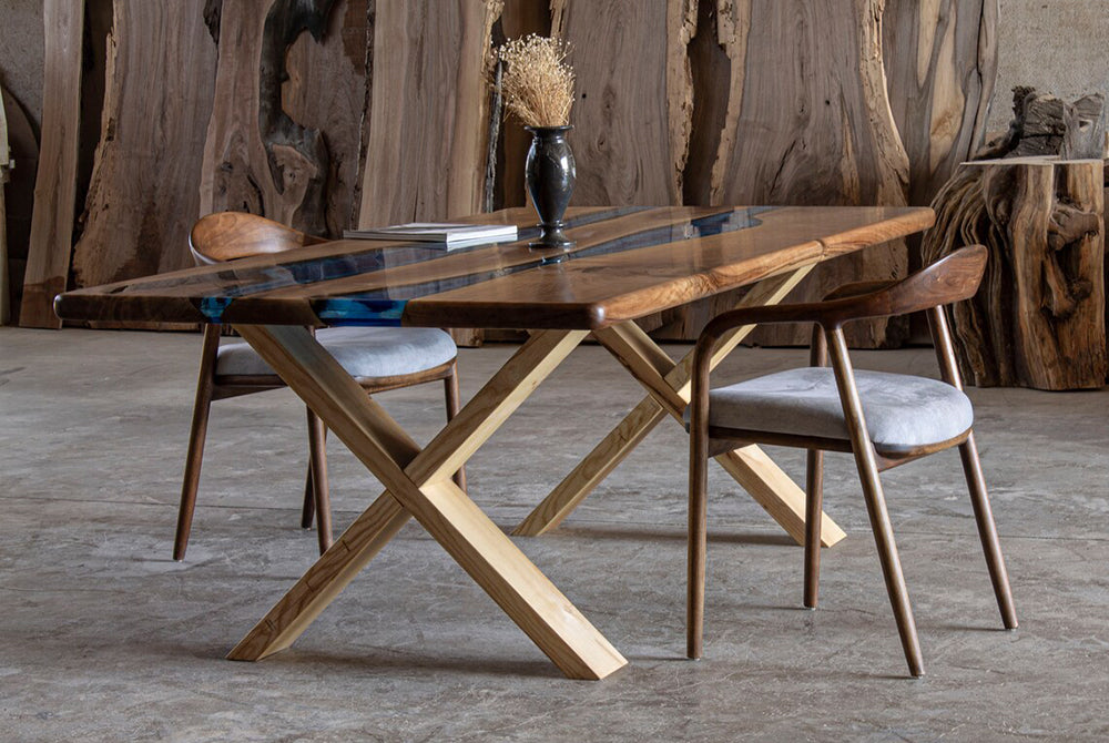 River Resin Dining Table